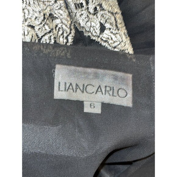 Liancarlo Vintage Sheer Black Long Sleeve  Mini Dress Women's size 6 - Picture 9 of 10